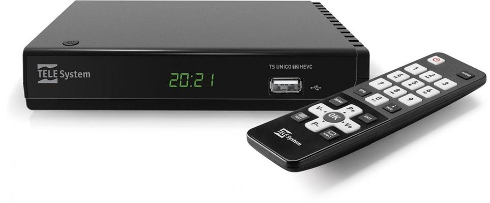 DIG.TERR.TELESYSTEM TS UNICO DVB-T2 HEVC a 10 bit HD